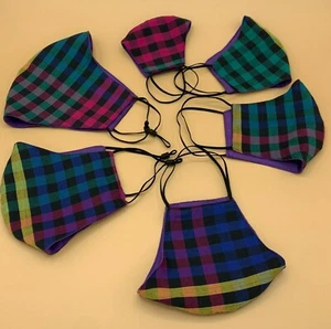 Face Masks, Plaid, Gingham, Checker, Style, Washable, Reusable, Family, Big, Man - Picture 1 of 20