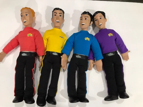 2003 THE WIGGLES 15” Speak N Sing Dolls Lot Of 4: Greg, Jeff, Murray, Anthony Cover