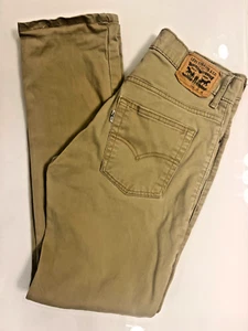 Levi's Jeans Boy's 16 REG (28x28) Khaki 511 Slim 5-Pocket Straight Leg Stretch - Picture 1 of 6