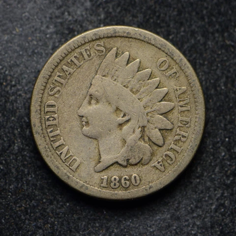 1860 C/N Indian Head Cent Round Bust (bb9350) Cover