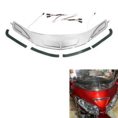Ajuste de luz y moldura de parabrisas cromados para Honda Goldwing GL1800 2001-2017 F6B 13-17 Foto 1 de 4