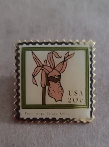 Pacific Calypso Flower Orchid  20c 2079 1984 Stamp Pin (JP156 - Picture 1 of 2