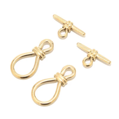 2 Sets/lot Stainless Steel OT Toggle Clasps Connectors for DIY Necklace Bracelet - Image 1 of 4
