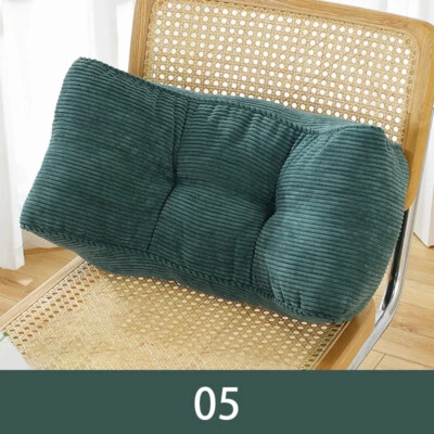 Japanese Corduroy+Pearl Cotton Core Waist Pillow Chair Cushion Maternity Office — 第 1/4 张图片