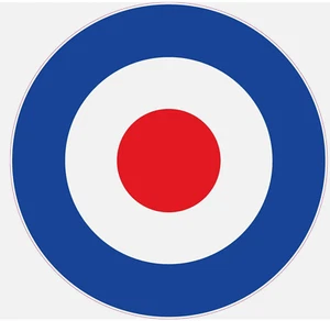 Calcomanías adhesivas de vinilo RAF Roundel 125 mm Dia Mod Scooter The Who Vespa - Imagen 1 de 6