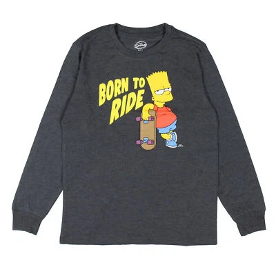 The Simpsons Boys' Bart Born To Ride Skateboard Graphic Print T-Shirt - Image 1 of 3