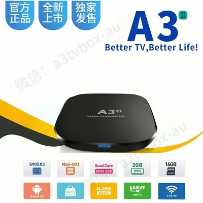2025 A3ⅡTVBOX  HTV Android   8K HD  TV BOX    New version Fastest delivery - Image 1 of 4