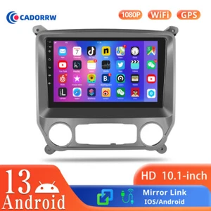 Radio estéreo GPS para automóvil Android 13 de 10,1" para Chevrolet Silverado GMC Sierra 2014-18 - Imagen 1 de 19