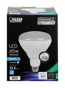 FEIT Electric 9.4 watts BR40 LED Bulb 850 lumens Daylight Reflector 65 Watt - Picture 1 of 1