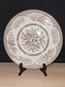 Wood & Sons china dinner plate 10" made in England Brown / White - Picture 1 of 4