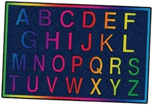 Cheery Alphabet Rainbow ABC Area Rug for Children's Classroom Mat, 4' x 6' - Picture 1 of 8