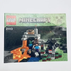 Lego Set 21113 Minecraft The Cave Booklet manual only - Picture 1 of 1
