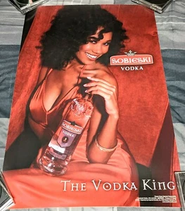 SOBIESKI VODKA / 2011 INCREDIBLY BEAUTIFUL MODEL THE VODKA KING POSTER MAN CAVE - Picture 1 of 1