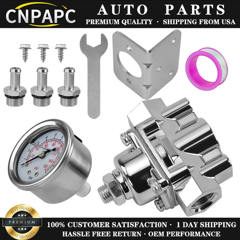 Low Fuel Pressure Regulator Gauge for Holley 12-804, Adjustable for Quick Fuel - Изображение 1 из 4