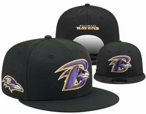 Gorra Baltimore Ravens Snapback Ajuste Ajustable Ala Plana Bordada Logo Gorra - Imagen 1 de 2