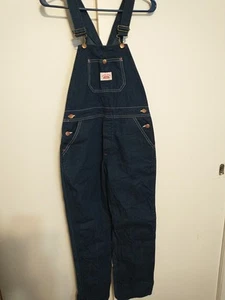 Round House Overalls/Bibs Womens Size 16 Inseam 31" Blue Denim - Picture 1 of 8