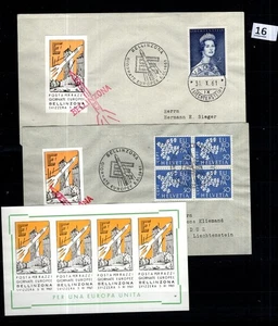 / LIECHTENSTEIN, SWITZERLAND 1961 - 2 COVERS - SPACE - Picture 1 of 1