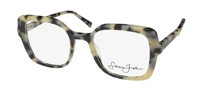 NEW SEAN JOHN 6029 EYEWEAR OVERSIZED BEIGE 726 FULL-RIM PLASTIC WOMENS 52-21-140 - Image 1 of 4