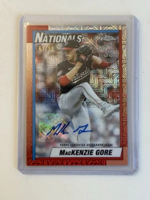 MacKenzie Gore 2025 Topps Update SILVER PACK MOJO AUTO /99 #U90C-36 Nationals - Image 1 of 2