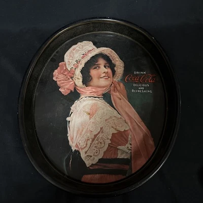 Vintage Coca Cola Tin Metal Serving Tray Repo Advertising  Drink Delicious - Image 1 of 2