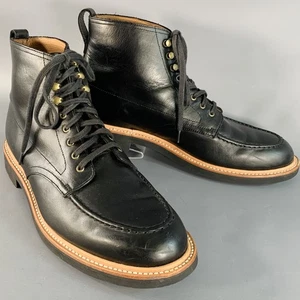 J.CREW Größe 11 Kenton schwarz hellbraun Leder Schnürstiefeletten - Bild 1 von 9