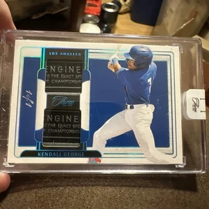 2024 Three and Two Prospect Dual Jerseys Holo Platinum Blue 1/1 Kendall George - Picture 1 of 6