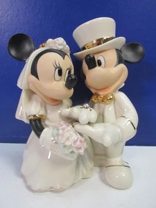 disney MICKEY MINNIE MOUSE WEDDING FIGURINE showcase collection CAKE TOPPER - Picture 1 of 7