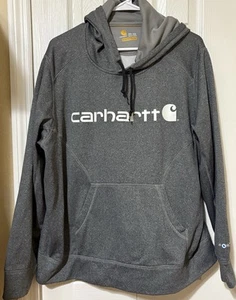 Carhartt Force Slightly Fitted Grey Pullover Hoodie Boys 2XL 20 - Picture 1 of 10