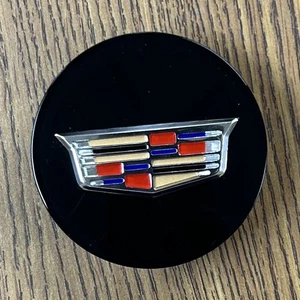 2 5/8" Cadillac ATS, CTS, ELR, SRX, XTS Black Center Cap #19329847 single - Picture 1 of 1