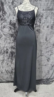 Vtg Byer Too Maxi Dress Juniors S Strappy Sparkle Embroidered 90s Y2K Hoco Prom - Image 1 of 4