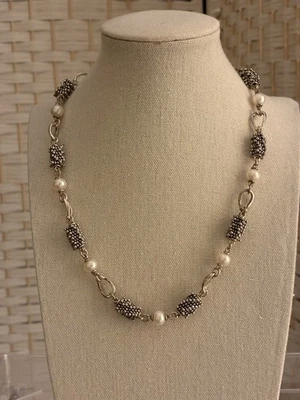 Michael Dawkins Pearl & Silver 18” Necklace - Image 1 of 3