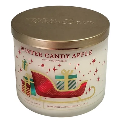 Bath & Body Works White Barn Winter Candy Apple 3-Wick Candle 14.5 Oz Christmas - Image 1 of 4