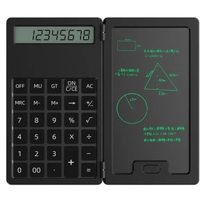 2 in 1 Calculator with Erasable Writing Tablet Notepad School Office Shopping - Picture 1 of 12