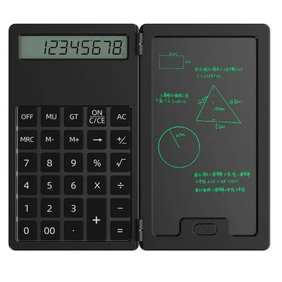 2 in 1 Calculator with Erasable Writing Tablet Notepad School Office Shopping - Image 1 of 4