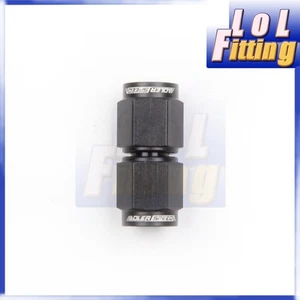 US SHIP -6AN AN6 Female To AN6 6AN Female Aluminum Staight Fitting Adapter Black - Picture 1 of 8