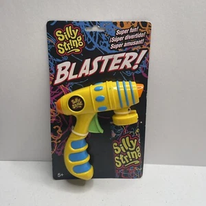 Original Official Silly String Gun Yellow Vtg Blue Blaster Brand NEW Toy - Picture 1 of 3