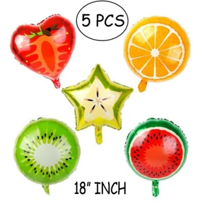 5pcs Helium OR Air 18" Fruit Foil Balloons Sets Wedding Birthday Party Decor - Picture 1 of 1
