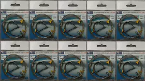 10x 200lb Stainless Steel Wire, 2m Shark trace with Bite Zone, 14/0 circle hook - Picture 1 of 18