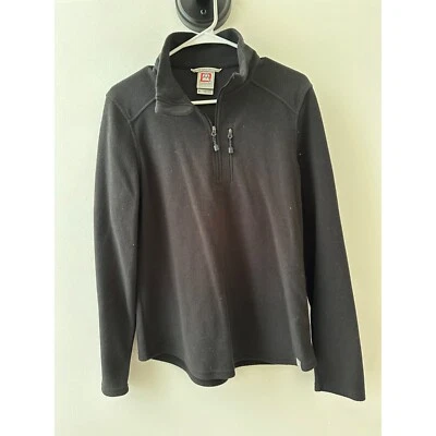 Moletom Avalanche feminino médio preto quarto de zíper lã - Imagem 1 de 2