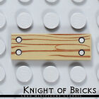 LEGO Minifigure DARK TAN Wood Grain Tile 1x3 and 4 Silver Nails 