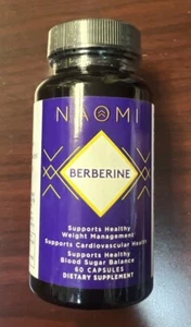 NAOMI  Berberine For healthy blood sugar & metabolism, 500 Mg, 60 Capsules, NEW - Picture 1 of 2