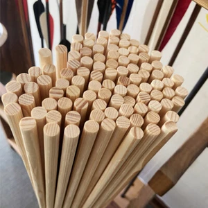 50X Hunting Archery Pine Wood Shafts 8mm 31.5in Handmade Wooden Arrows Shooting - Picture 1 of 9