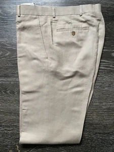 KENNETH COLE Linen Blend Dress PANTS 30x34 Men's BEIGE Khaki Style EUC - Picture 1 of 4