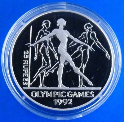 OLYMPIC  GAMES Seychelles 25 rupees 1993 PROOF  Summer Olympics 1992 - Image 1 of 4
