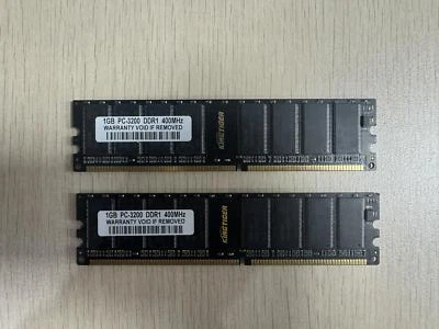 2GB 2x 1GB PC3200 DDR1 400Mhz 184Pin DIMM SDRAM Desktop Memory RAM - Image 1 of 3
