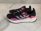 Adidas Womens Solar Boost 3 Black Pink Running Shoes Sneakers Size 10