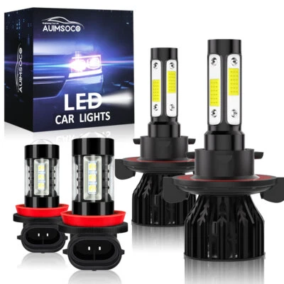 For 2015-2021 Jeep Renegade Combo 4x LED Headlight Hi-Low+Fog Light Bulbs 6500K - Image 1 of 4