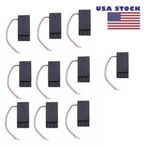 10pcs 3 x AAA 1.5V Battery Storage Case Holder Box with On Off Switch US Stock - Picture 1 of 1