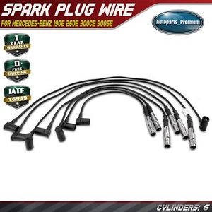 7Pcs Spark Plug Wire Sets for Mercedes-Benz 190E 260E 300CE 300SE 300TE 300SEL - Picture 1 of 9