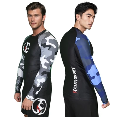KOMBAT F-рукав Rash Guard KC океан и снег мужчин MMA, BJJ, муай тай сжатия - Изображение 1 из 4